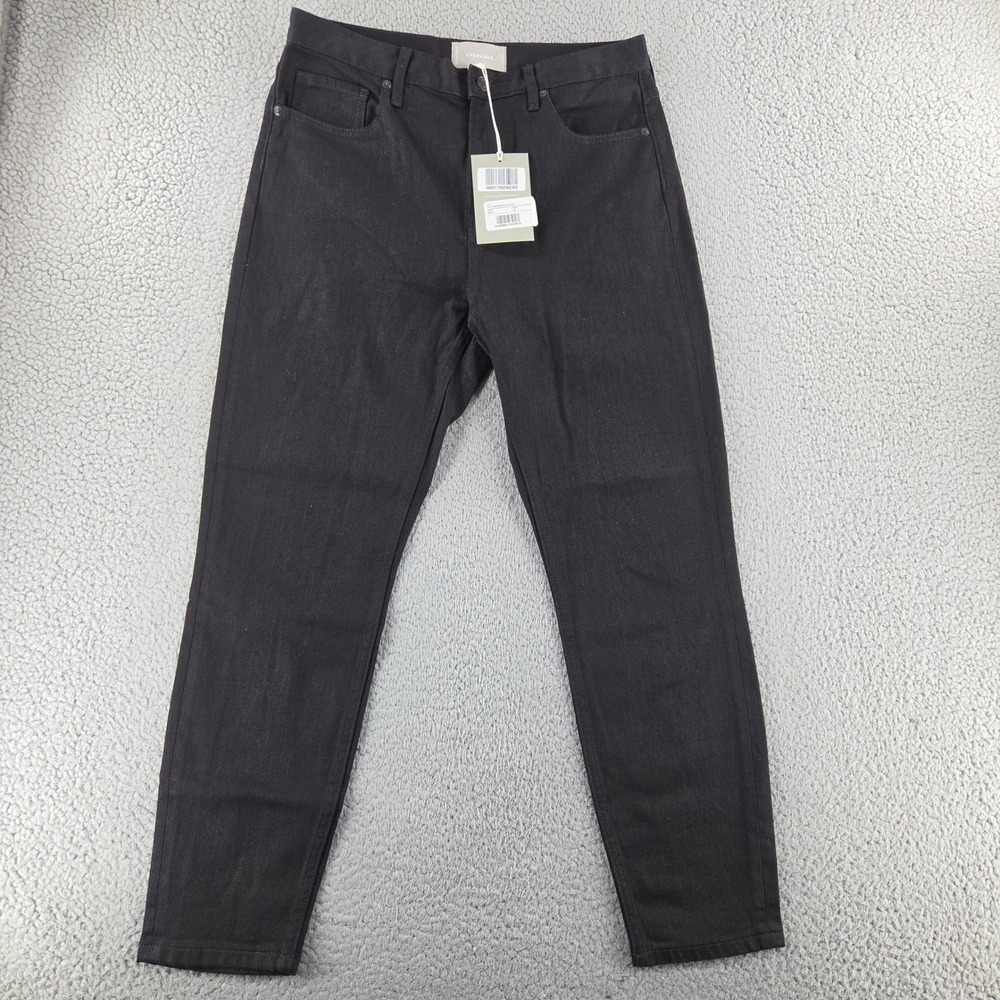 Everlane High Rise Skinny Ankle Jeans Womens 30 Black Stretch Denim High Waisted